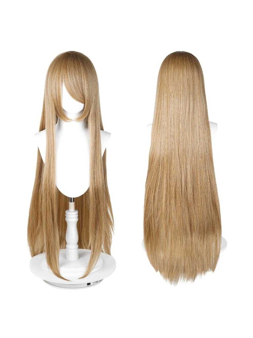 Women's Light Brown 100 Cm Heat Resistant Universal Straight Costume Long Wigs